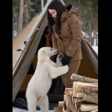 Kind Hearted Girl Rescue Injured Polar Bear