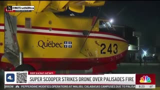 Super Scooper Plane is hit by a Drone Strike during its Operation over the Palisades Fire