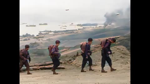 D-Day Unleashed: Normandy, June 6, 1944 in Stunning Color!