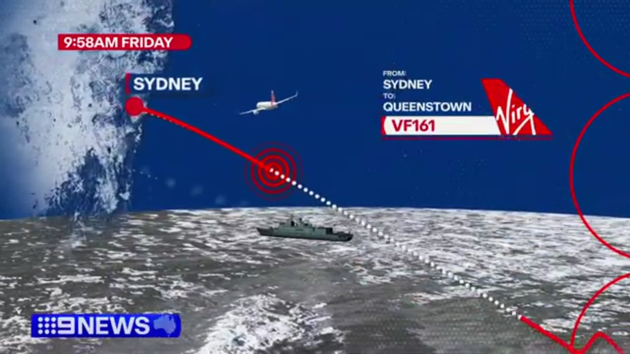 Virgin pilot first to spot three Chinese warships off Australia | 9 News Australia