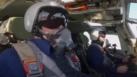 President Putin co-pilots a Russian supersonic nuclear bomber.