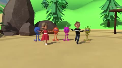 Floor is Lava song with various dance steps