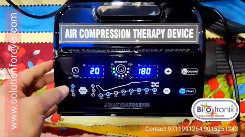 Pneumatic Aur Compression SCD DVT Lymphedema pump Digital 8 Chamber 6 Modes For Lymphatic Drainage