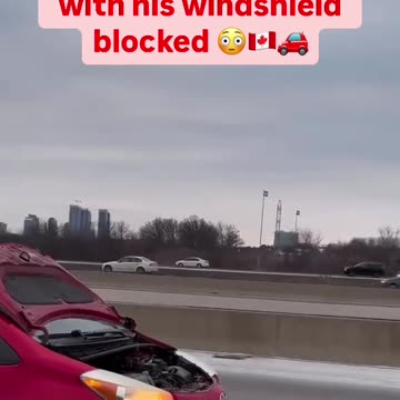 Man Spotted Driving with his Windshield Blocked!