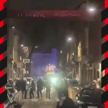 Attack on police with a Molotov cocktail. New Year's Eve in Brussels 🇧🇪 and