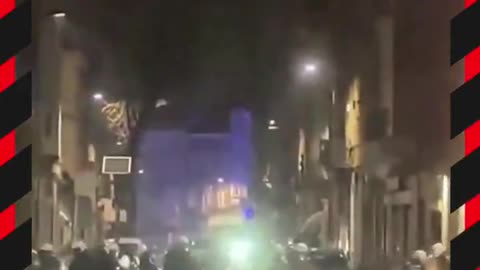 Attack on police with a Molotov cocktail. New Year's Eve in Brussels 🇧🇪 and