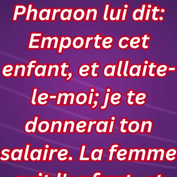 "Moïse sauvé et nourri par la Providence de Dieu" Exode 2:9#shorts #youtube #jesus #ytshorts #faith