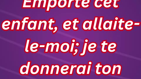 "Moïse sauvé et nourri par la Providence de Dieu" Exode 2:9#shorts #youtube #jesus #ytshorts #faith