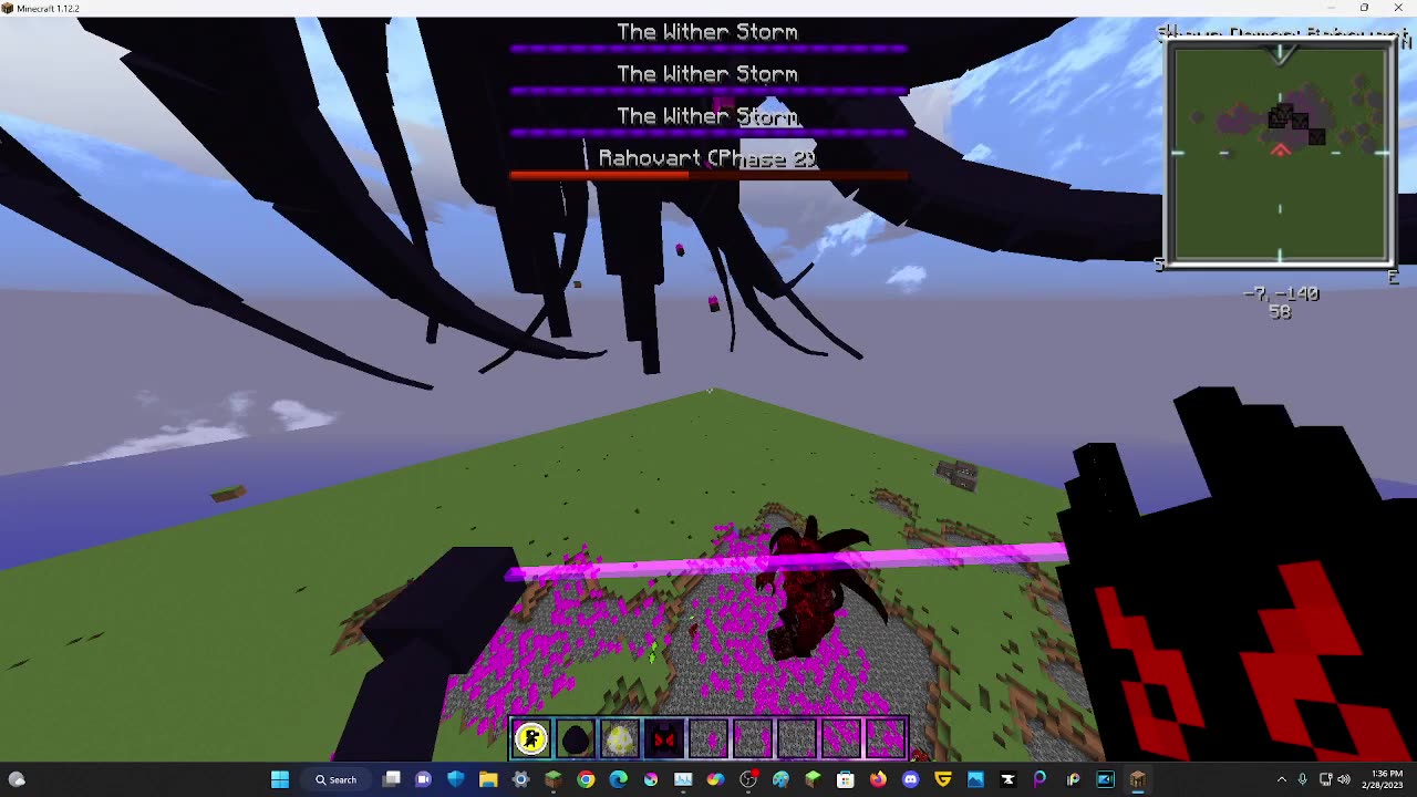 Minecraft Mutated wither storm vs rahovart