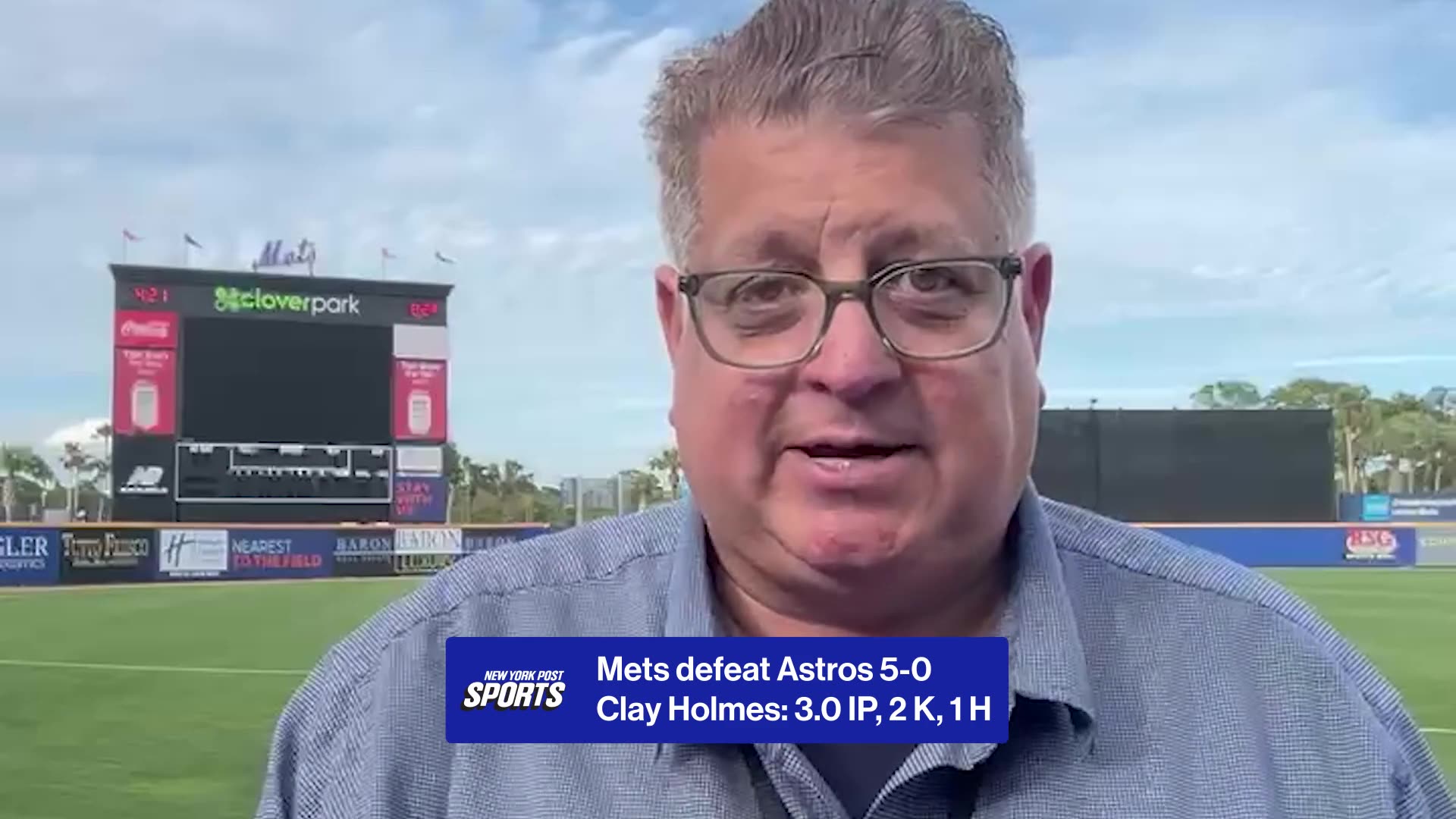 Ronny Mauricio at 80% as Mets believe he'll appear in Spring Training games before camp is over & Clay Holmes shines again