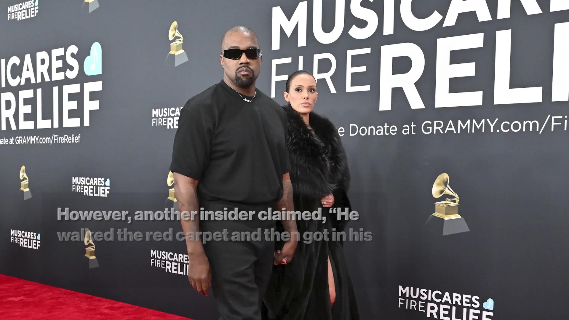 Here's what Kanye West said to wife Bianca Censori during nude Grammys 2025 red carpet appearance