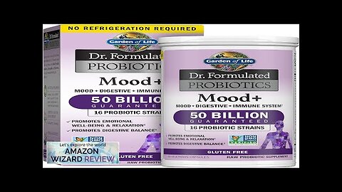 Garden of Life Dr. Formulated Probiotics Mood+ Acidophilus Probiotic Supplement Promotes Review