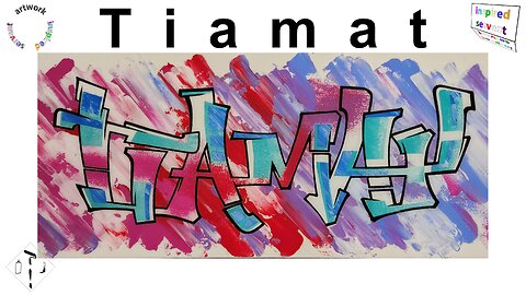 "TIAMAT" Graffiti on Canvas, Step by Step Process