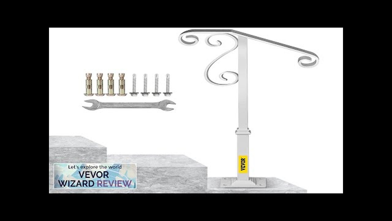 VEVOR Handrails for Outdoor Steps Fit 1 or 2 Steps Outdoor Stair Review