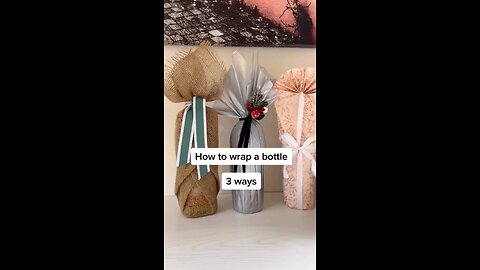 How to Wrap a Bottle via: @giftwrapsavvy