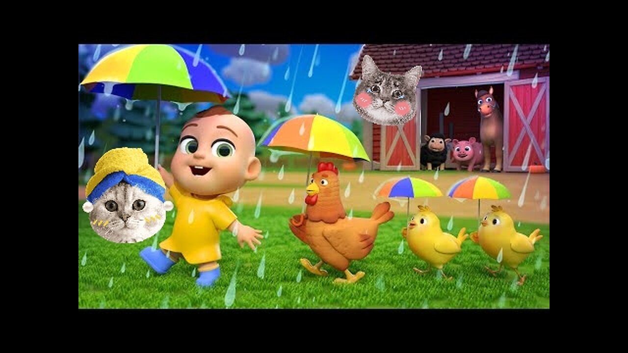 Rain Rain Go Away | Animal Version | Newborn Baby Songs & Nursery Rhymes