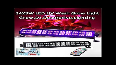 24x3W LED Grow Light Disco UV Bar Lights Party Dj Hydroponic Lamp Review