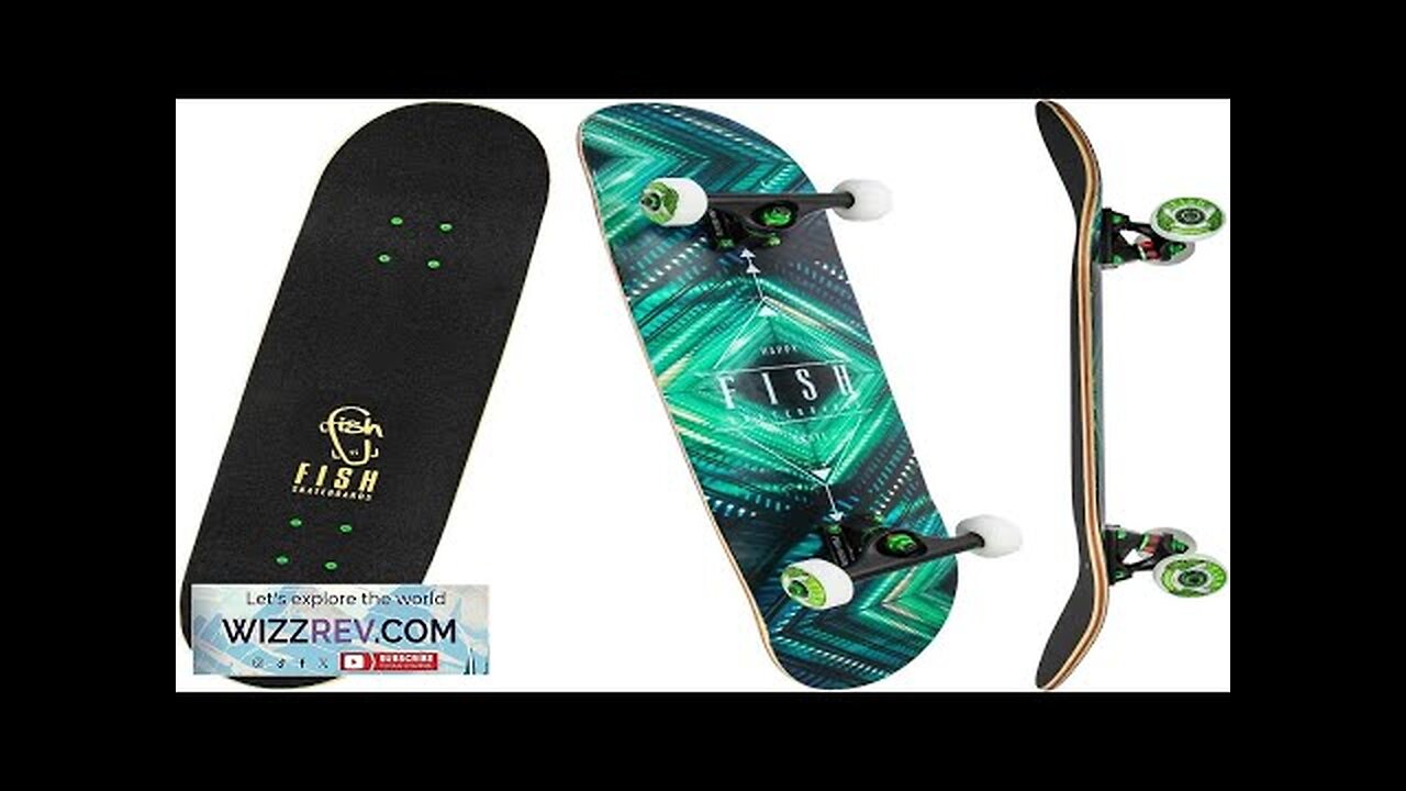 Standard Skateboard Complete Skateboard 31''x 8'' 7 Layer Canadian Maple Double Kick Review