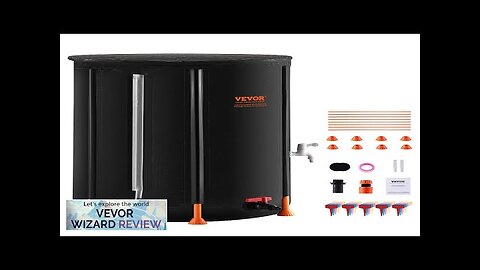 VEVOR Collapsible Rain Barrel 66 Gal Rain Catcher with Spigots and Overflow Review