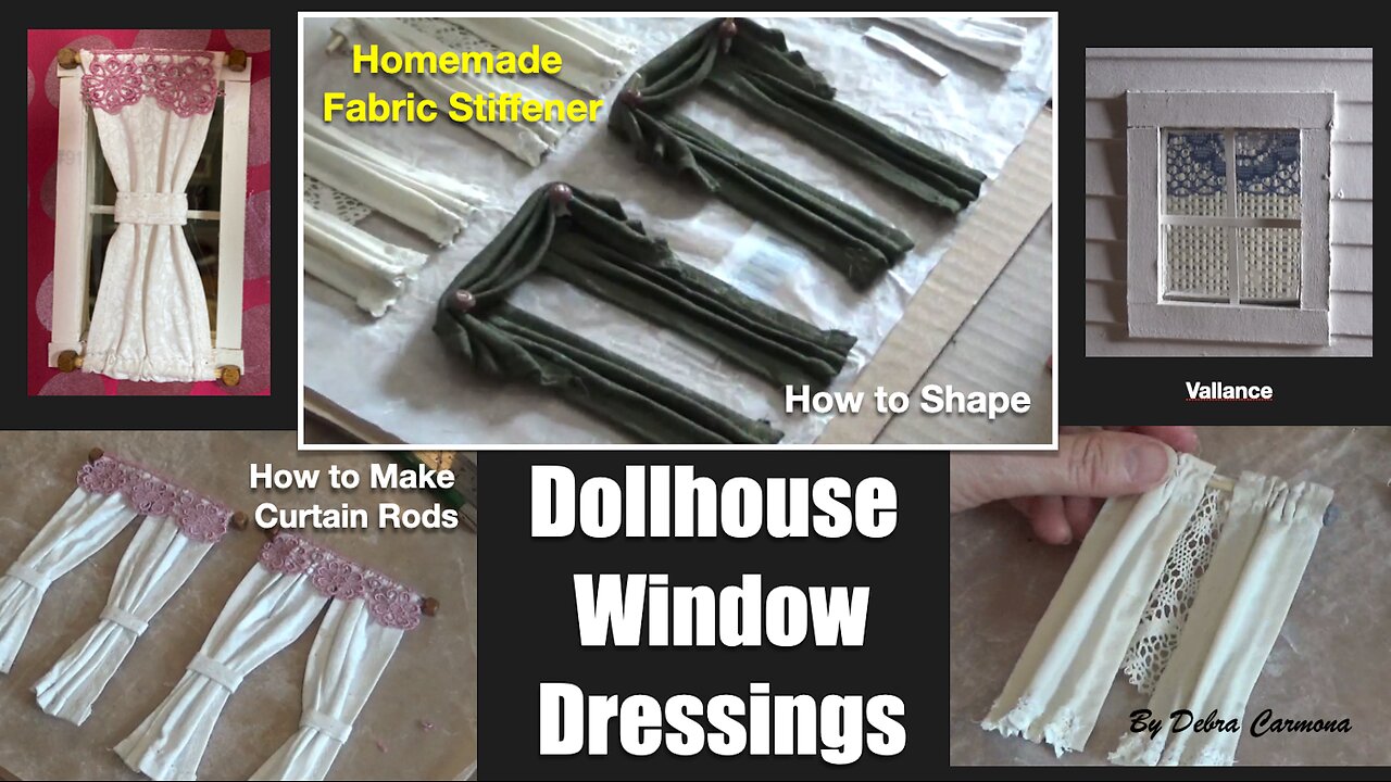 Making Dollhouse Window Dressings