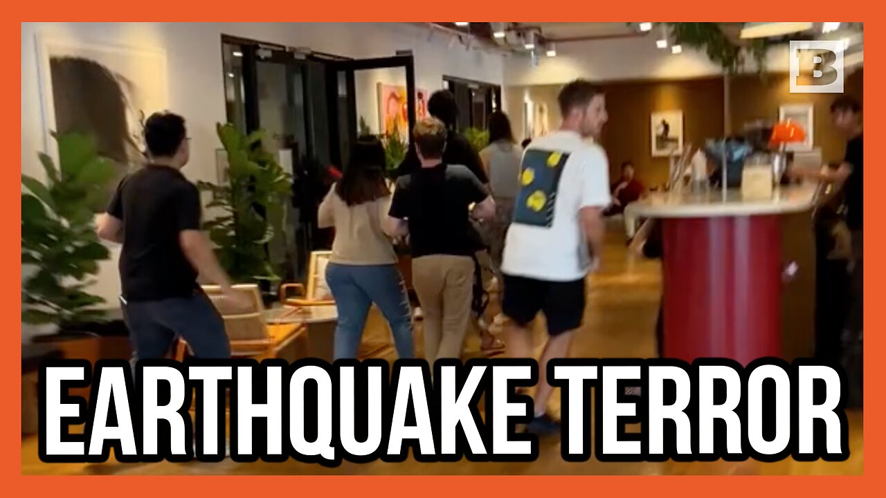 People Run in Terror as Bangkok Earthquake Shakes Building in Thailand