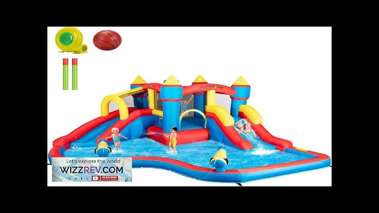 Inflatable Bounce House with Water Slide for Kids Big Inflated Jumping Bouncy Review