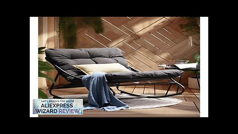 Rocking Chair Outdoor & Indoor Metal Patio Lounge Rocking Chair with Thick Review