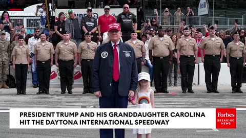 🚨 President Trump and His Granddaughter Carolina Hit the Daytona International Speedway! 🏁🇺🇸