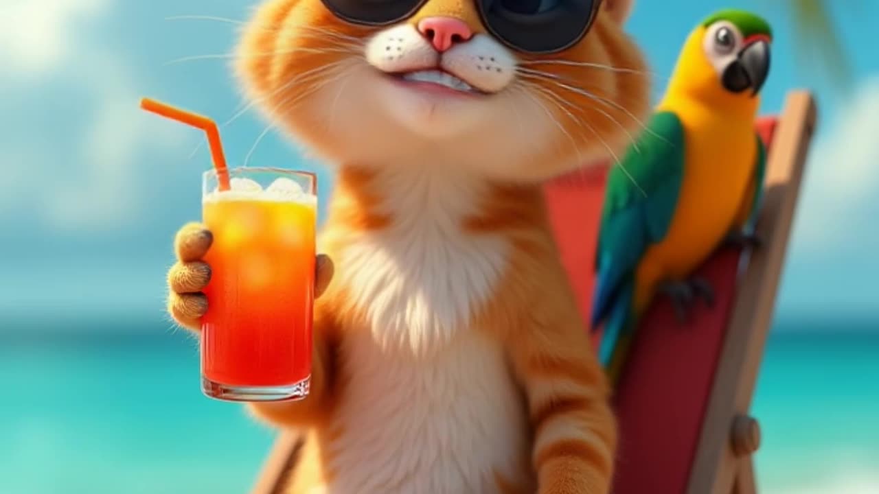 A mischievous cat wearing sunglasses,