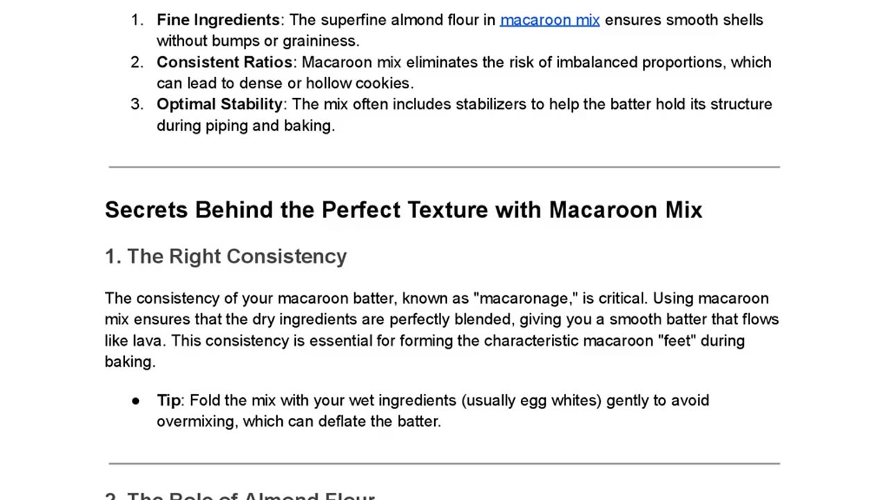 Mastering the Perfect Texture: Secrets Behind Macaroon Mix