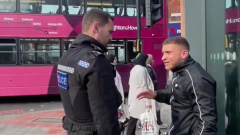 British police take away Christian preacher's microphone. Meanwhile, Muslims