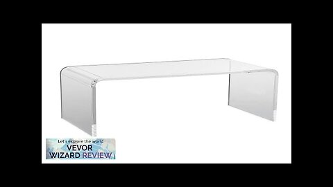 VEVOR Acrylic Coffee Table C-Shaped Clear Acrylic End Table 16.3 inch high Review