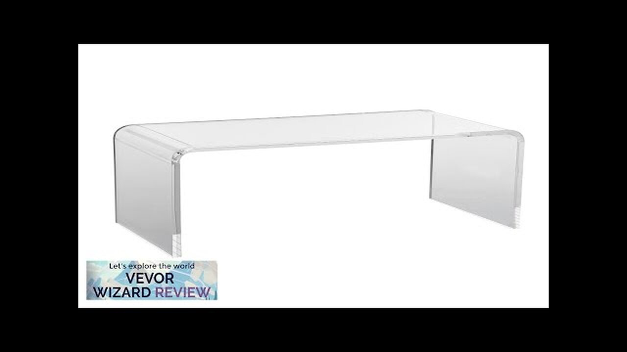 VEVOR Acrylic Coffee Table C-Shaped Clear Acrylic End Table 16.3 inch high Review