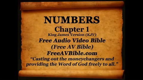 Numbers KJV read along audio bible with piano worship music in the background