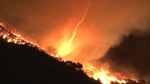What A Whirl! KTLA Chopper Captures Amazing Video Of Rare Fire Tornados On Edge Of Palisades Blaze