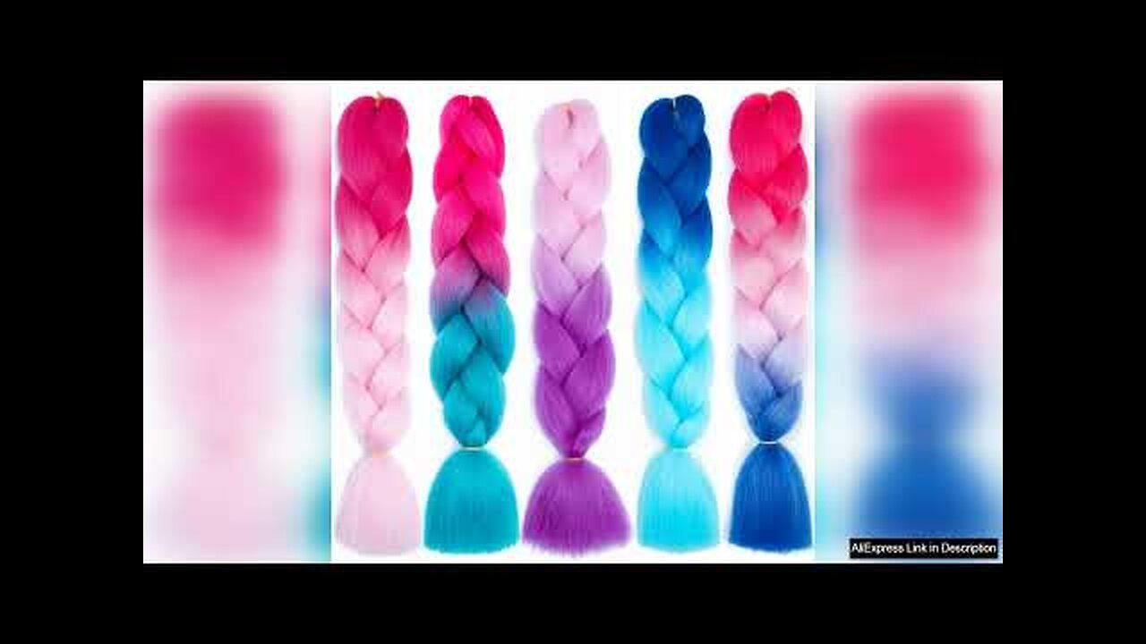 24 Inch Jumbo Braids Extensions Synthetic Braiding Hair Afro Ombre Color kanekalon Review