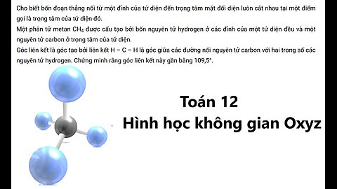 Toán 12: Cho biết bốn đoạn thẳng nối từ một đỉnh của tứ diện đến trọng tâm mặt đối diện luôn cắt