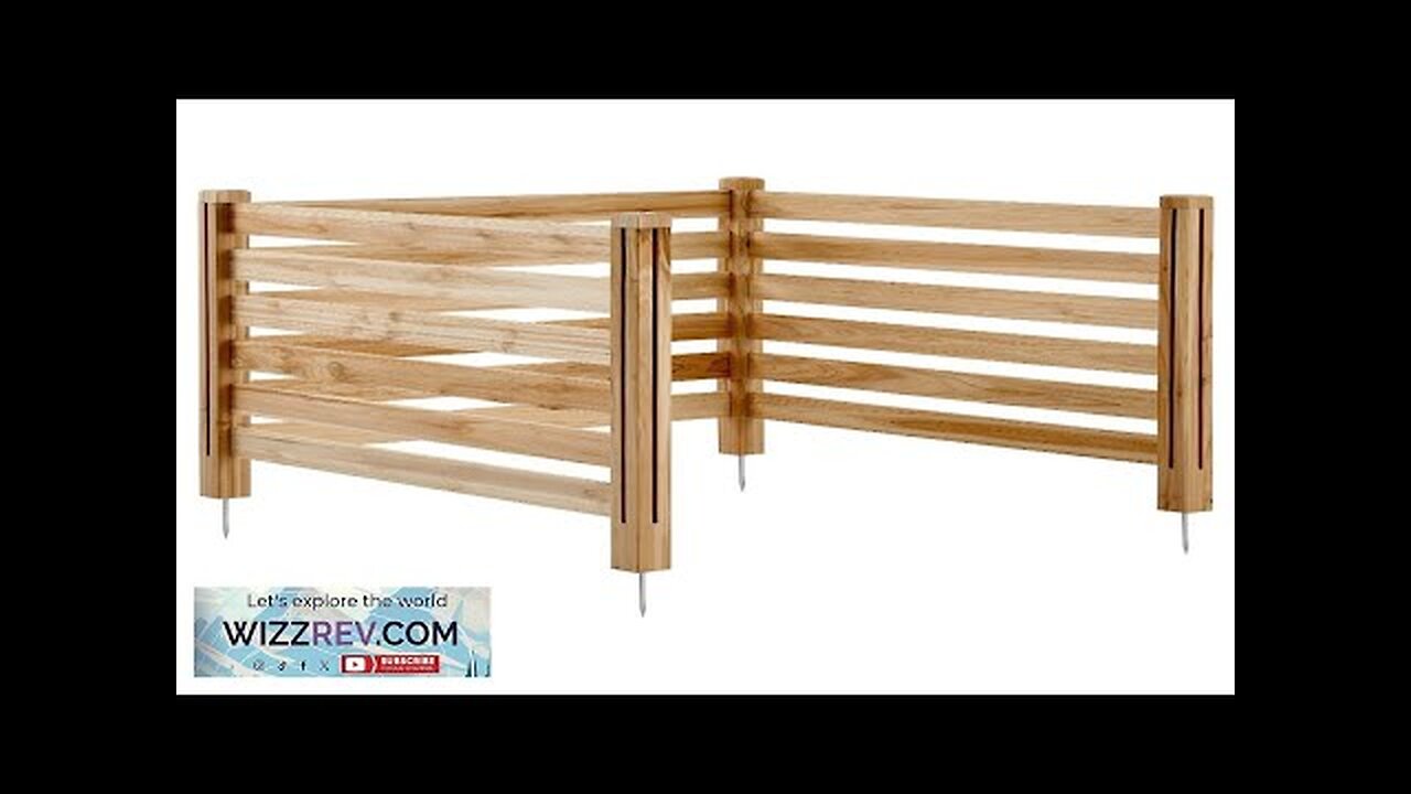 Wood Privacy Fence 3 Panels Slatted Air Conditioner Fence 36" W x Review