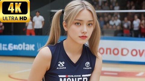 Hearts on the Volleyball Court: 4K AI Girls You’ll Adore | AI Lookbook | バレーボール女子 | 배구 여자 | 排球女孩