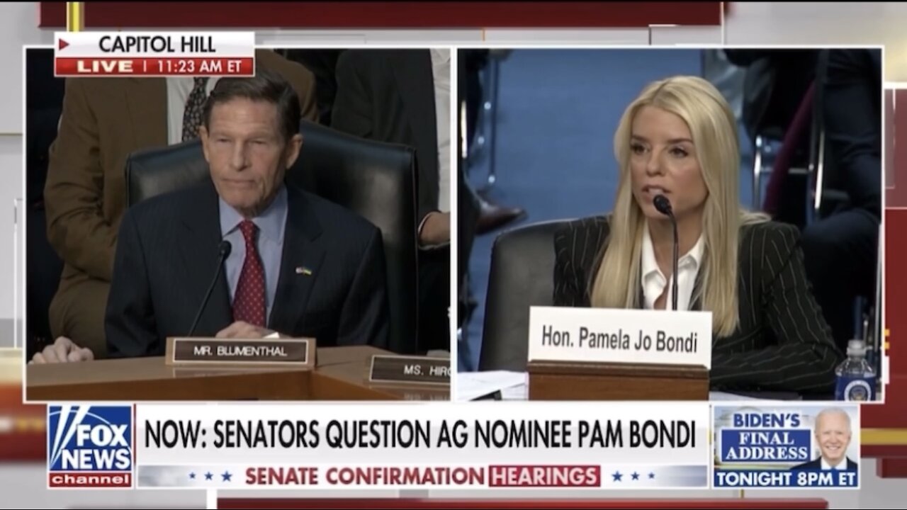 Pam Bondi fires back at Sen. Blumenthal: “I sit up here and speak the truth”