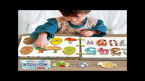 Montessori Baby Busy book my first Quiet Book Paste Early Learning Education Review