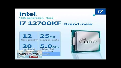 New Core i7-12700kf i7 12700kf Central Processor Unit CPU 3.6 GHz 12 Review