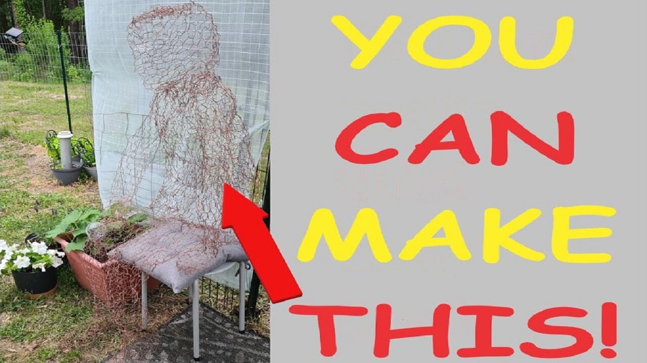 Chicken Wire Sculpture - It's a DIY GUY - Easy to do Craft with only chicken wire and paint!