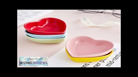 1PC Hamster Feeding Bowl Colorful Heart Shape Ceramic Plate Food Water Bowl Review