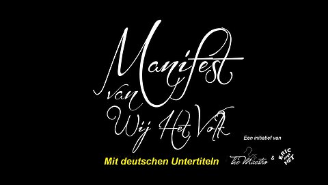 MANIFEST von WIR DAS VOLK - MONTAG 8 APRIL 2024 (mit deutschen Untertiteln)