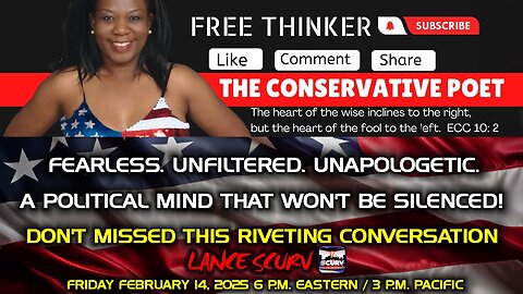 A POLITICAL CONVERSATION WITH THE CONSERVATIVE POET: FEARLESS. UNFILTERED. UNAPOLOGETIC.