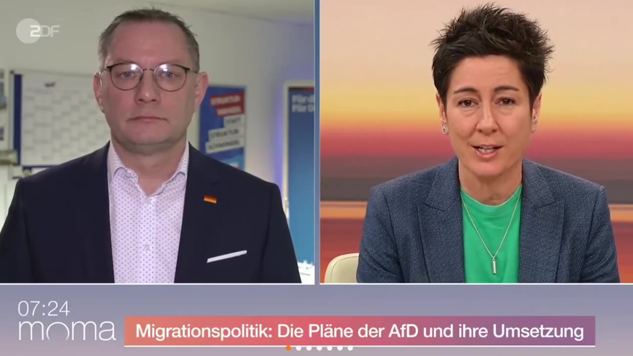 Dunja Hayali und Tino Chrupalla bei moma im TV!