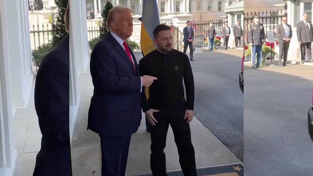 Trump mocks Zelenskyy's jumpsuit as he arrives for Meeting: "He's all dressed up today" 😆😂🤣