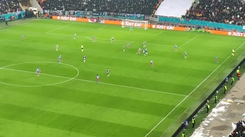 FCSB vs PAOK 2-0. Goal Juri Cisotti in front of PAOK Gate 4 Hooligans. UEFA Europa League 20.02.2025