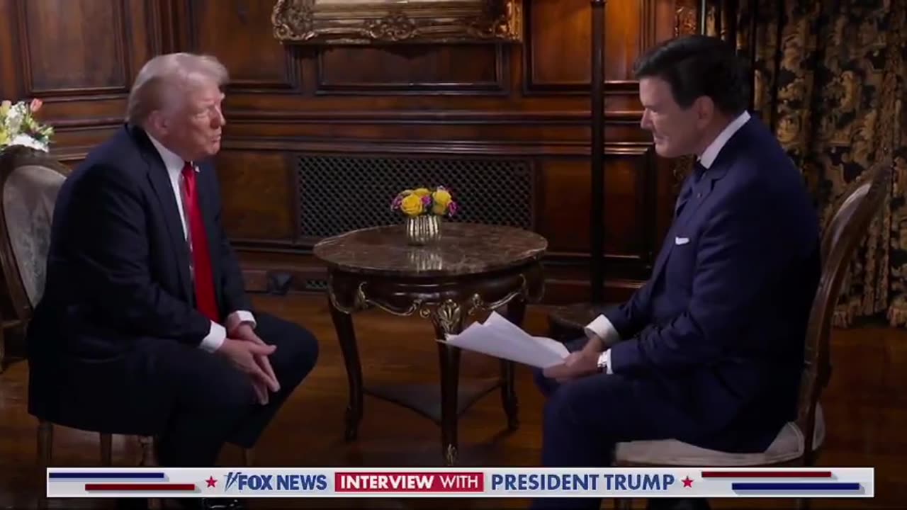 President Donald Trump Super Bowl 59 Interview with Bret Baier